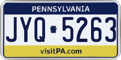 PA license plate JYQ5263
