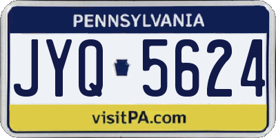 PA license plate JYQ5624