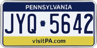 PA license plate JYQ5642