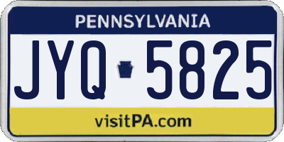PA license plate JYQ5825