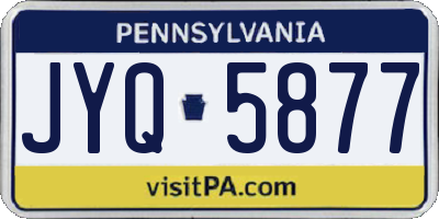 PA license plate JYQ5877