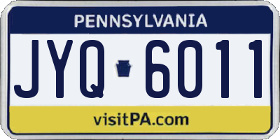 PA license plate JYQ6011