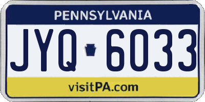 PA license plate JYQ6033