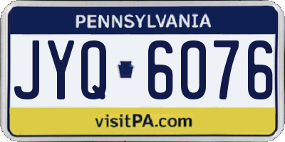 PA license plate JYQ6076