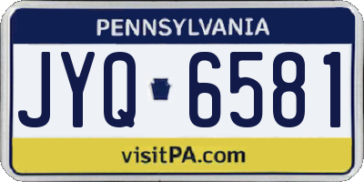PA license plate JYQ6581