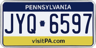 PA license plate JYQ6597