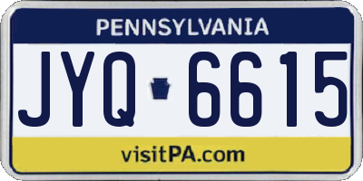 PA license plate JYQ6615