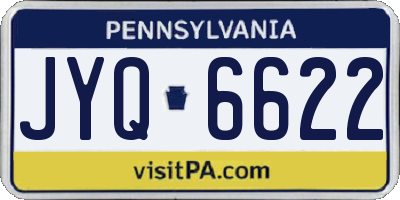 PA license plate JYQ6622
