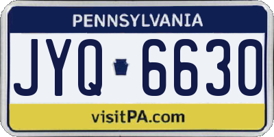 PA license plate JYQ6630