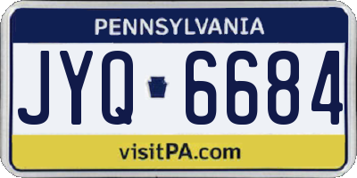PA license plate JYQ6684