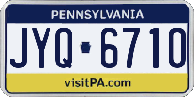 PA license plate JYQ6710