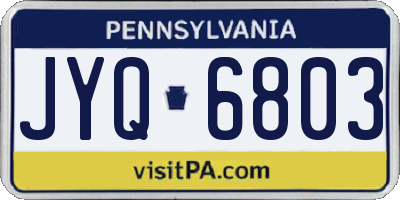 PA license plate JYQ6803