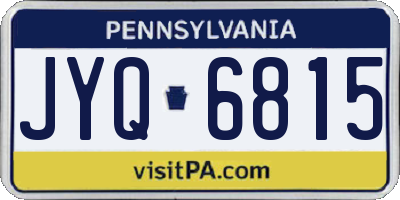 PA license plate JYQ6815