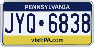 PA license plate JYQ6838