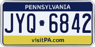 PA license plate JYQ6842