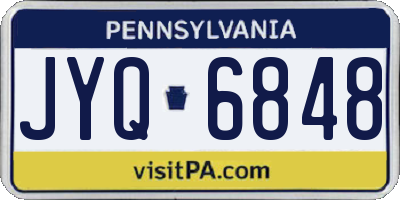 PA license plate JYQ6848