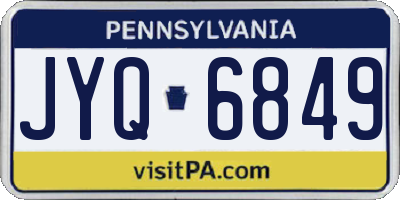 PA license plate JYQ6849