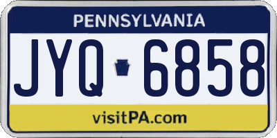 PA license plate JYQ6858