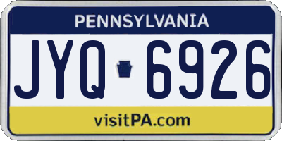 PA license plate JYQ6926