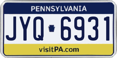 PA license plate JYQ6931