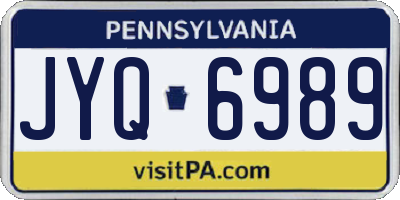 PA license plate JYQ6989
