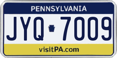 PA license plate JYQ7009