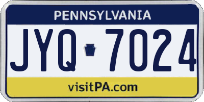 PA license plate JYQ7024