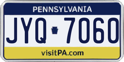 PA license plate JYQ7060