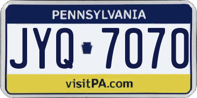 PA license plate JYQ7070