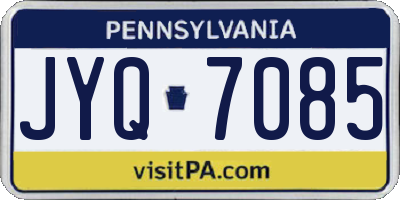PA license plate JYQ7085