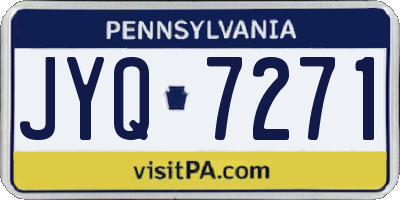 PA license plate JYQ7271