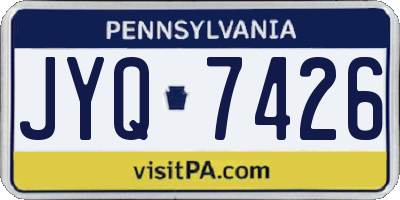 PA license plate JYQ7426