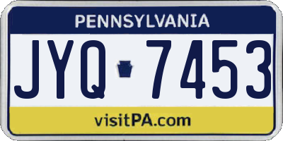 PA license plate JYQ7453