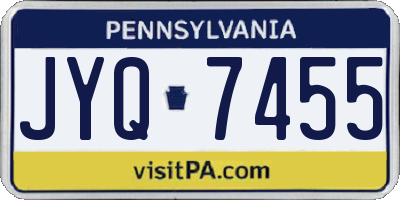 PA license plate JYQ7455
