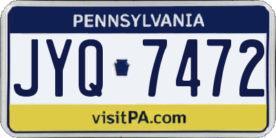 PA license plate JYQ7472