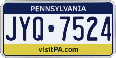 PA license plate JYQ7524