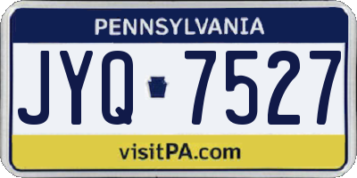 PA license plate JYQ7527