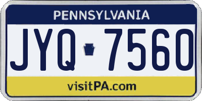 PA license plate JYQ7560