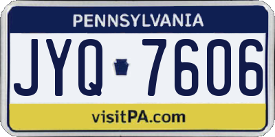 PA license plate JYQ7606