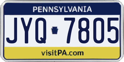 PA license plate JYQ7805