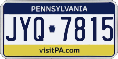 PA license plate JYQ7815