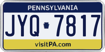 PA license plate JYQ7817