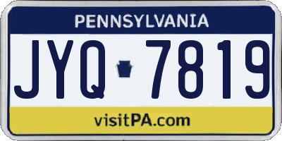 PA license plate JYQ7819