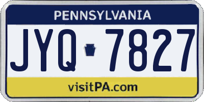 PA license plate JYQ7827