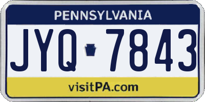 PA license plate JYQ7843