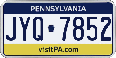 PA license plate JYQ7852