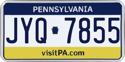 PA license plate JYQ7855