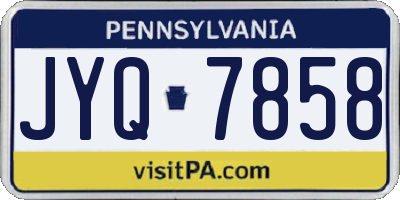 PA license plate JYQ7858