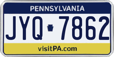 PA license plate JYQ7862