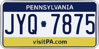 PA license plate JYQ7875